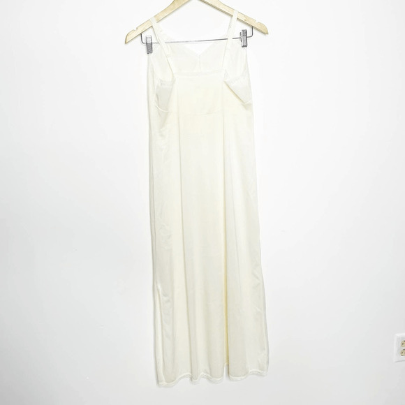 Vintage 60s SEARS The Doesn't Slip Nylon Anti cling White Full Slip Lingerie 36 - Picture 4 of 6